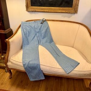 Vintage Trouser Style Jeans Golden Wings High Rise Pinstriped Cotton Jeans Sz 34